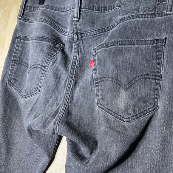 Levis Men's 508 Regular Tapered-Fit Faded Black Wash 32X32 - Picture 7 of 9